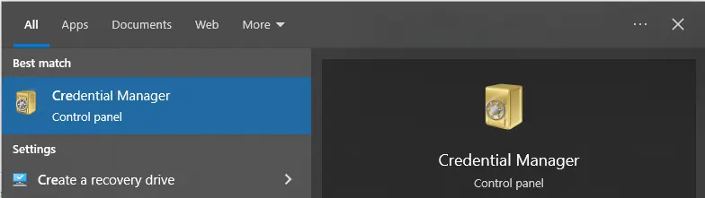 credential Manager Windows