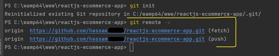 git remote v