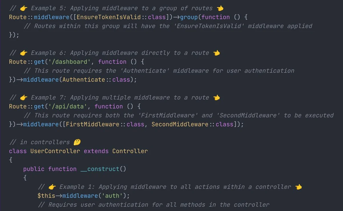 best practice for Middleware in Laravel