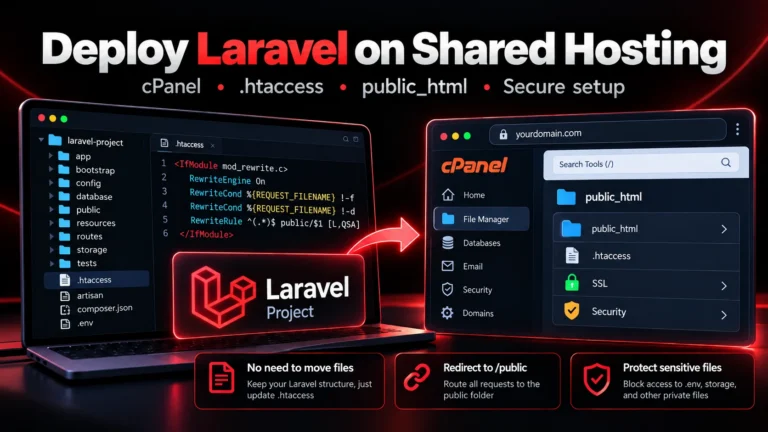 deploy Laravel project on shared hosting