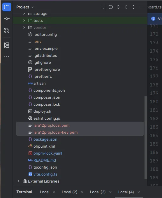 mkcert ssl files created