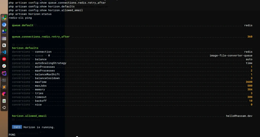 Deploying Laravel with Inertia SSR, Bun, Horizon, Reverb, Supervisor, and Correct File Permissions 6 laravel horizon default config preview